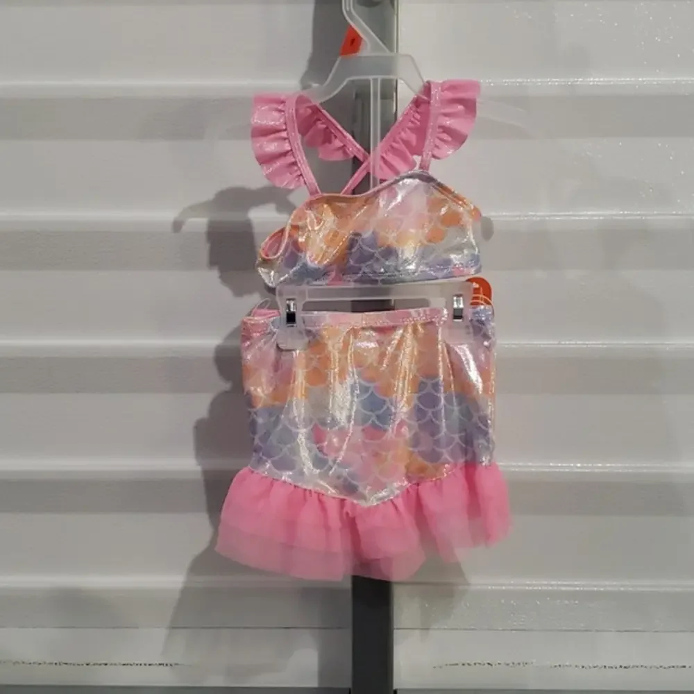 Wonder nation brand mermaid swim suit‎ 3 piece set NWT size 2T